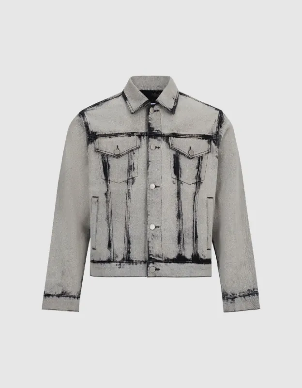 Flap Pockets Denim Jacket sold by Urban Revivo