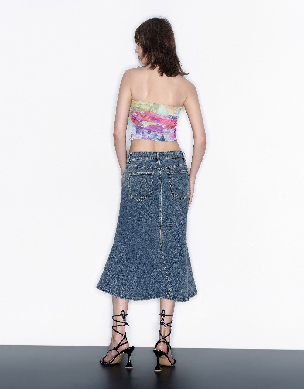 Midi Fishtail Denim Skirt sold by Urban Revivo product image thumbnail 5