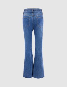 Slit Hem Flare Jeans sold by Urban Revivo