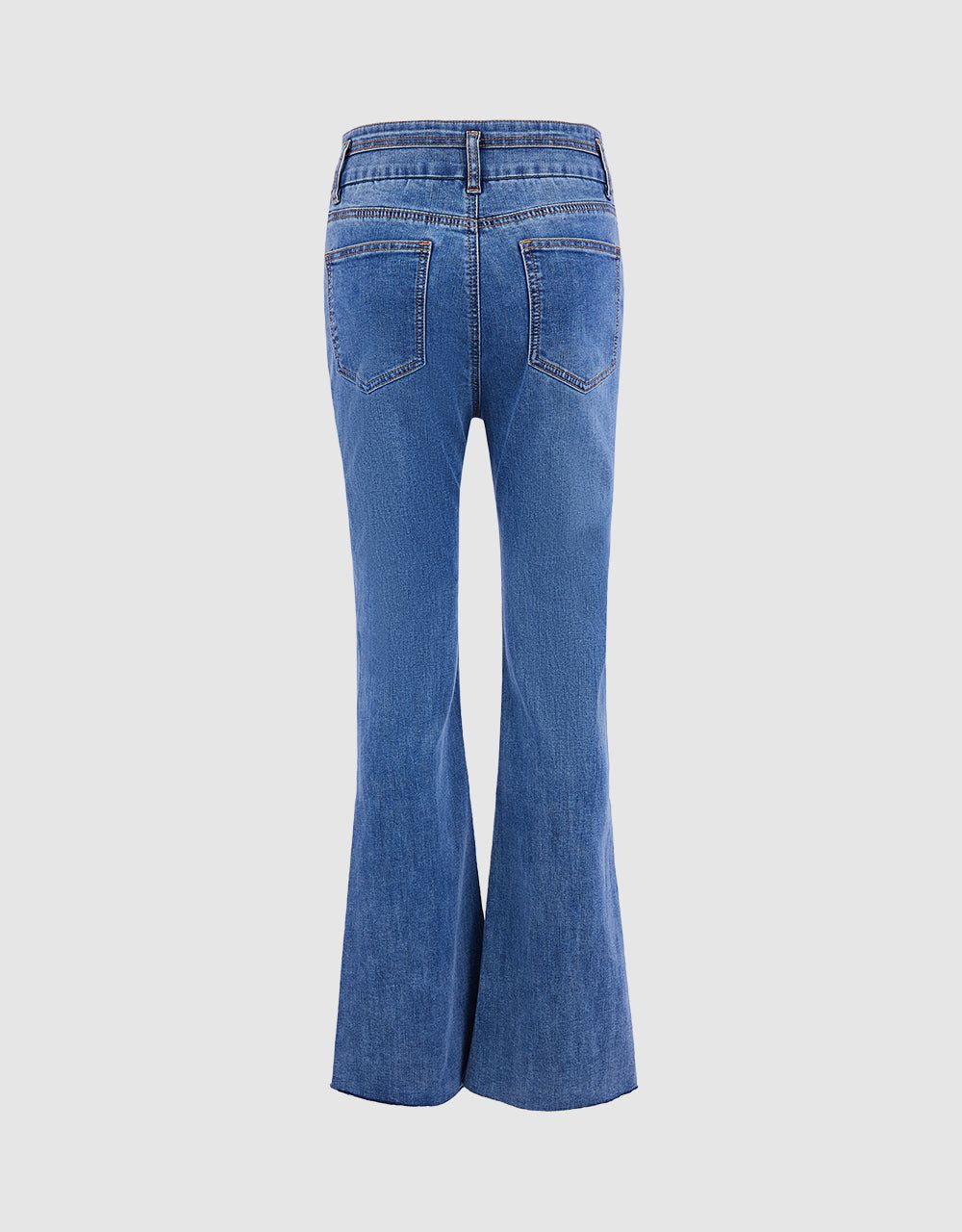 Slit Hem Flare Jeans sold by Urban Revivo product image thumbnail 4
