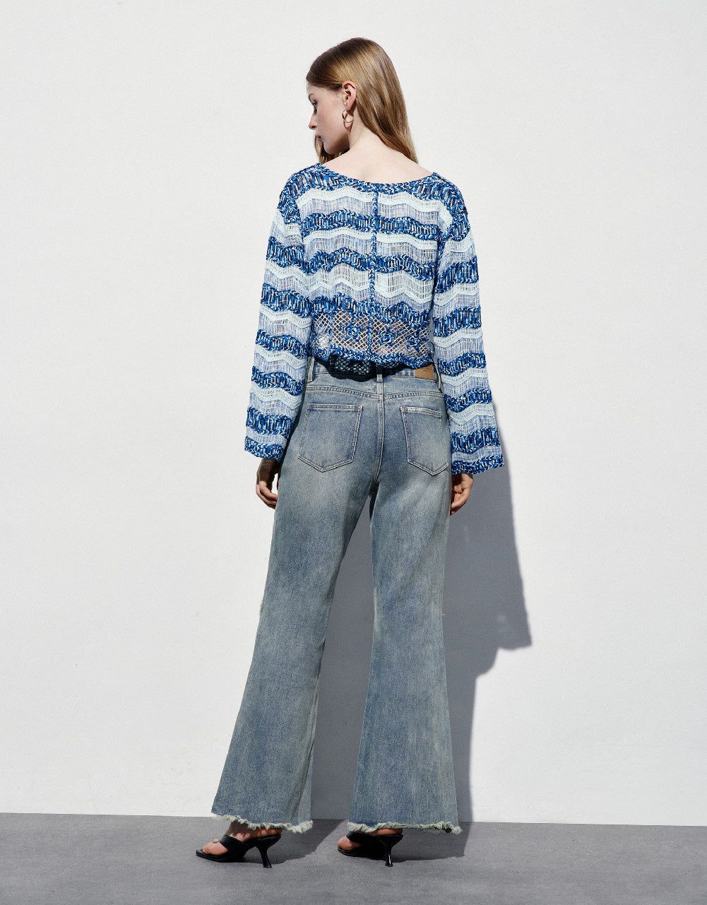 Raw Hem Flare Jeans sold by Urban Revivo product image thumbnail 4