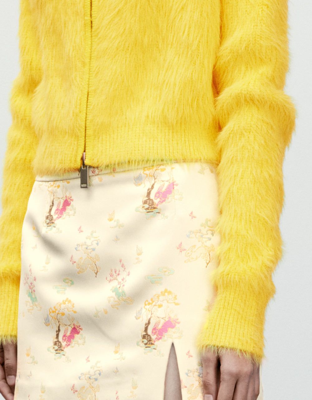 Zip Through Fluffy Knit Cardigan sold by Urban Revivo product image thumbnail 5