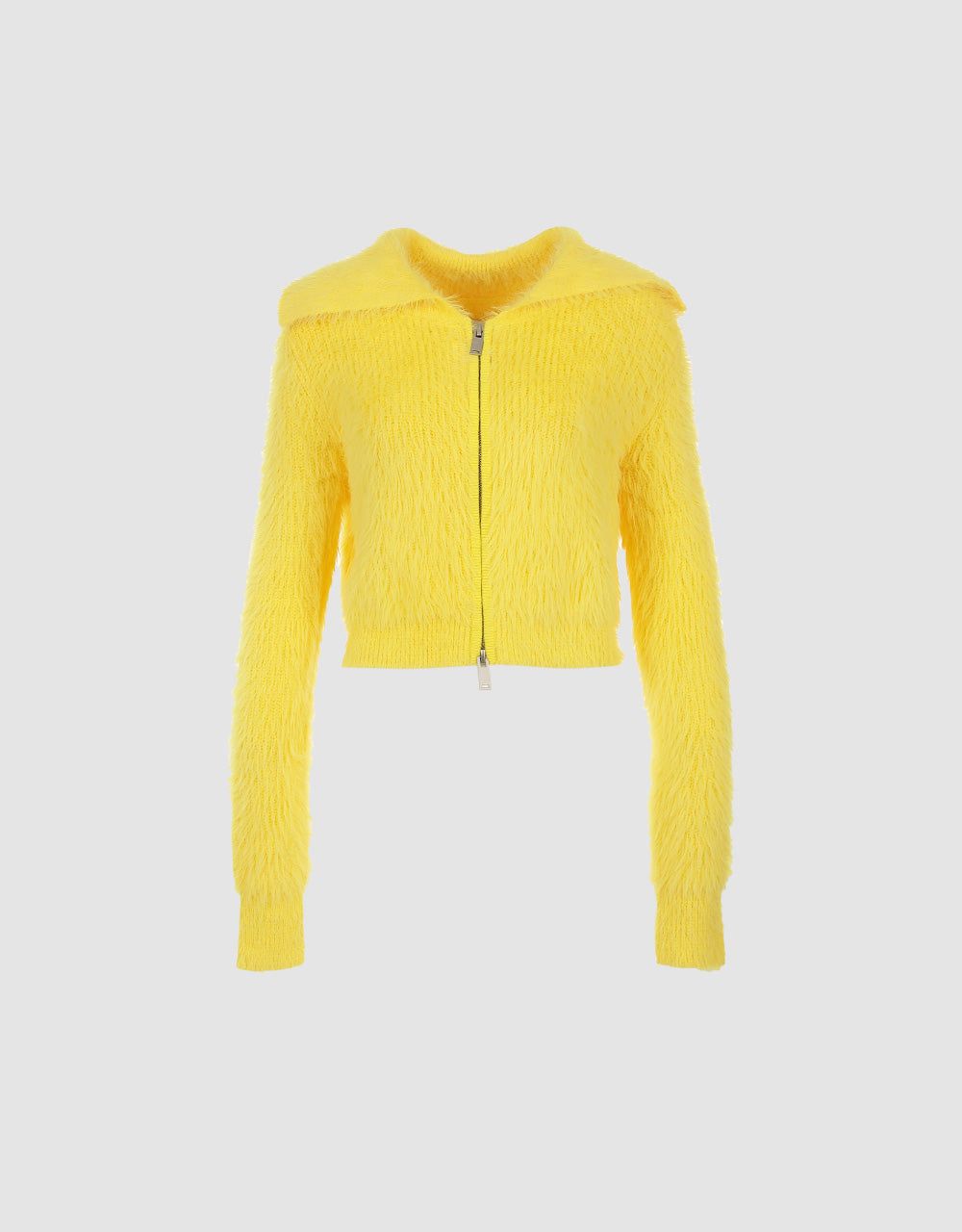 Zip Through Fluffy Knit Cardigan sold by Urban Revivo