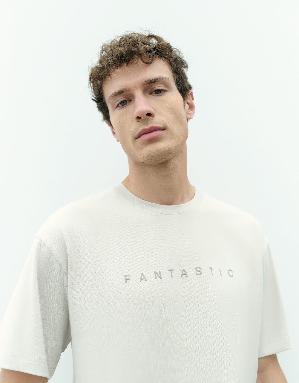 Letter Embossed Crew Neck T-Shirt sold by Urban Revivo product image thumbnail 4