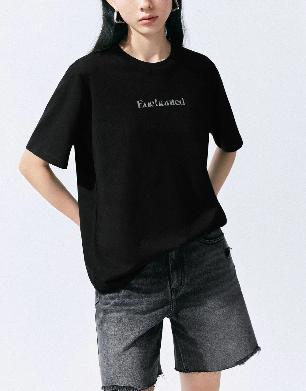 Letter Printed Crew Neck T-Shirt sold by Urban Revivo product image thumbnail 3