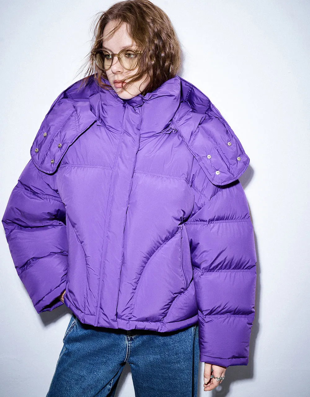 Drop Shoulder Sleeve Puffer Jacket sold by Urban Revivo product image thumbnail 3