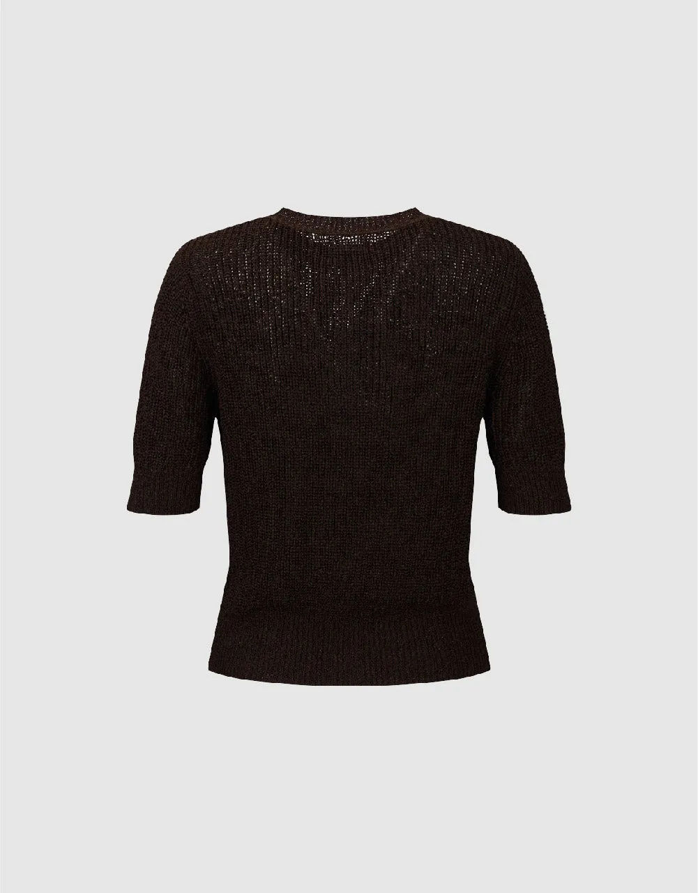 Crew Neck Straight Knitted T-Shirt sold by Urban Revivo product image thumbnail 5