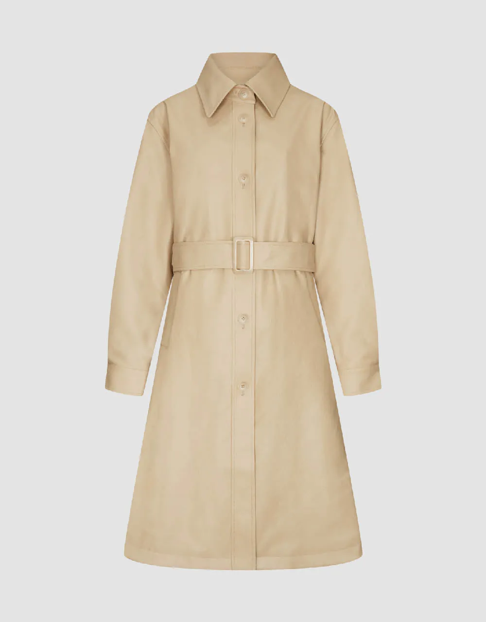 Vegan Leather Straight Coat sold by Urban Revivo product image thumbnail 2