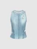 Printed Skinny Tank Top sold by Urban Revivo