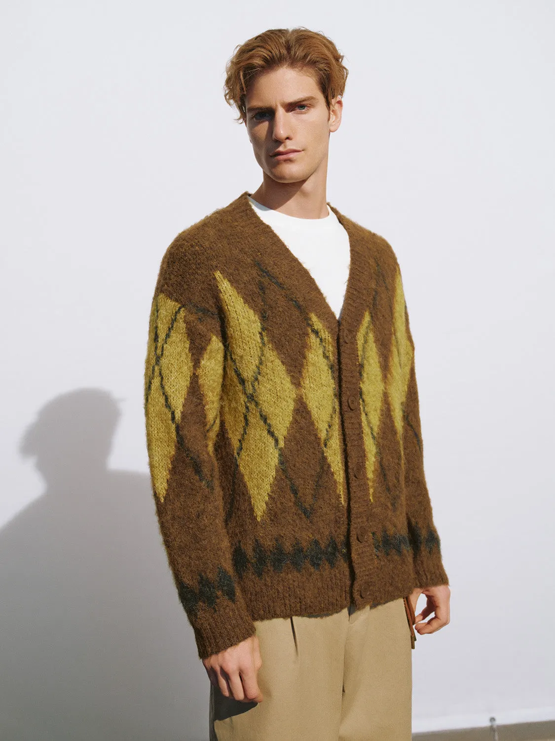 Loose V-Neck Knitted Cardigan sold by Urban Revivo product image thumbnail 3