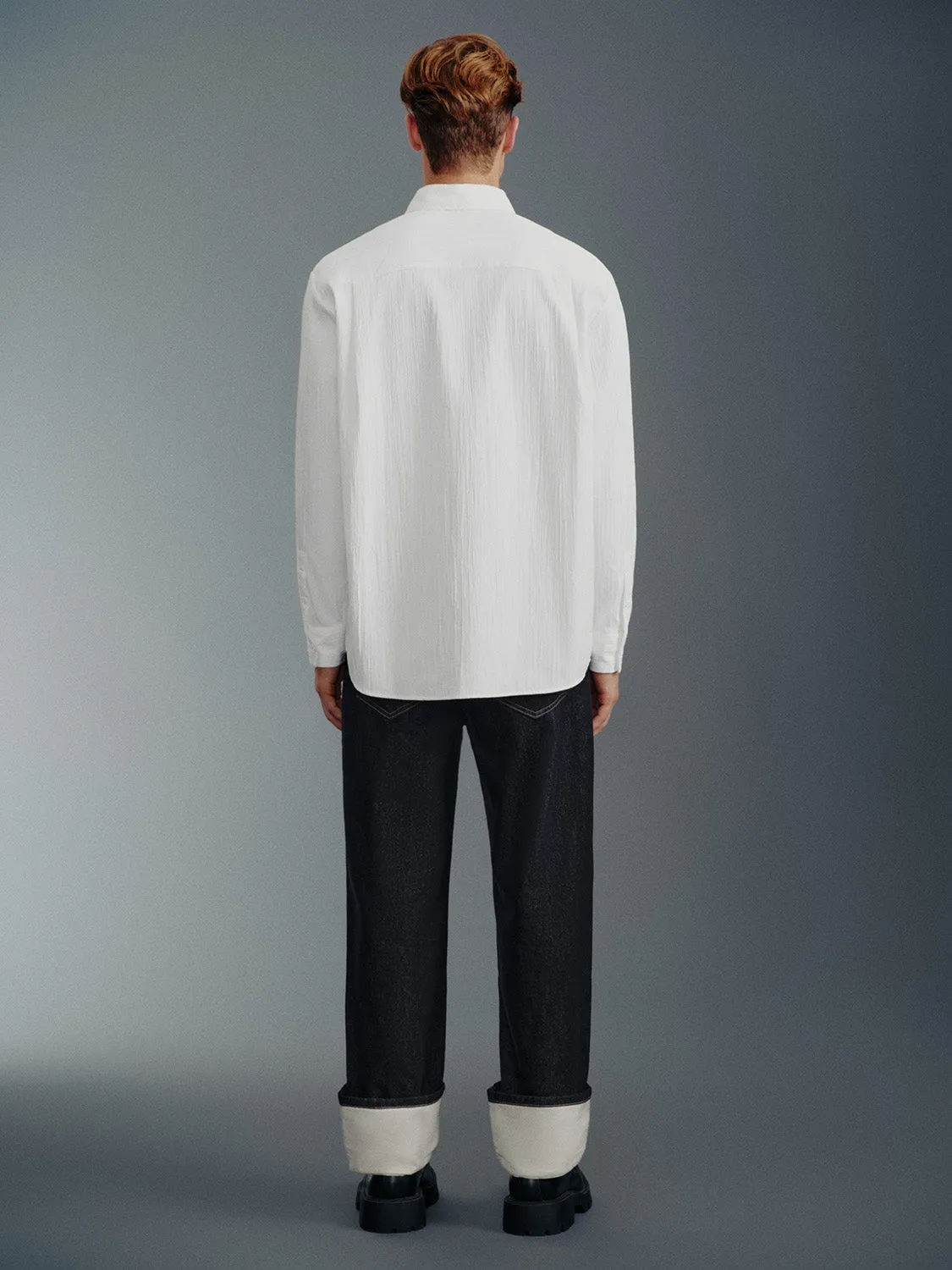 Rolled Up Hem Straight Jeans sold by Urban Revivo product image thumbnail 4