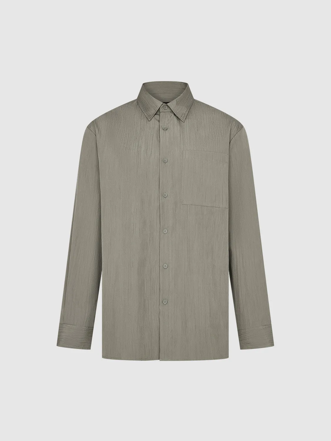 Textured Button Up Loose Shirt sold by Urban Revivo product image thumbnail 2