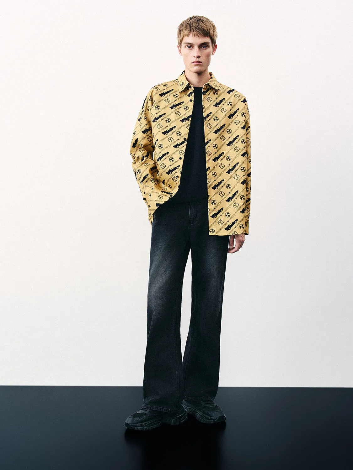 Printed Button Up Loose Shirt sold by Urban Revivo product image thumbnail 5