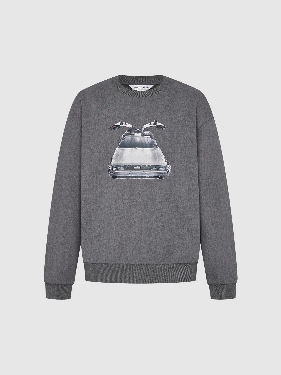 Printed Crew Neck Loose Sweatshirt sold by Urban Revivo product image thumbnail 2