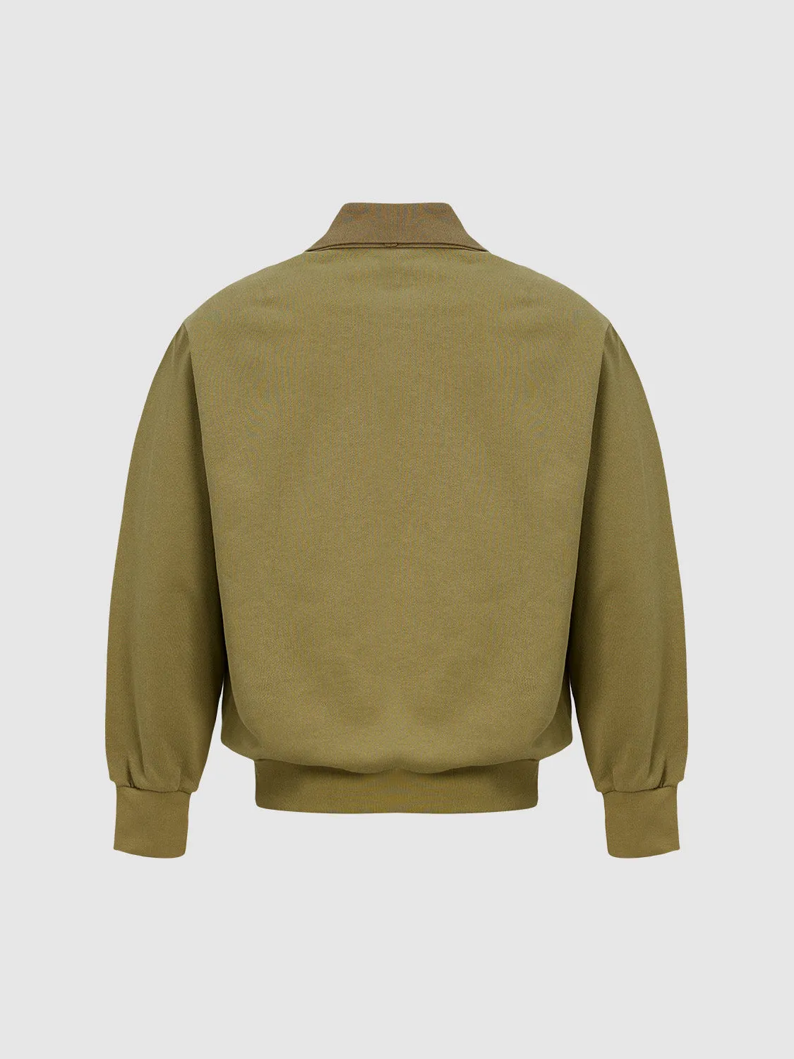 Zip Half Placket Loose Polo Shirt sold by Urban Revivo product image thumbnail 2