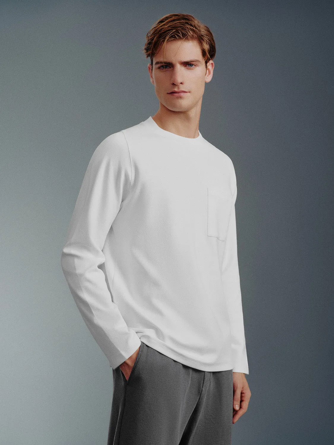 Crew Neck Straight T-Shirt sold by Urban Revivo product image thumbnail 3