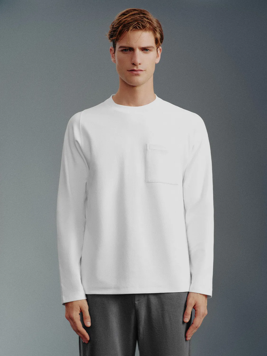 Crew Neck Straight T-Shirt sold by Urban Revivo