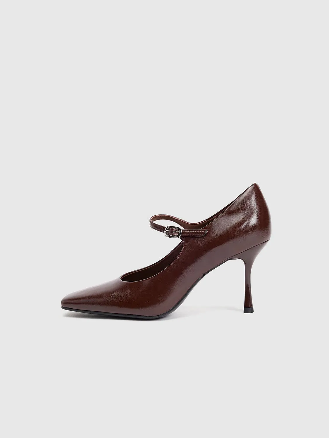 Squre Toe Vegan Leather Heeled Pumps sold by Urban Revivo product image thumbnail 2