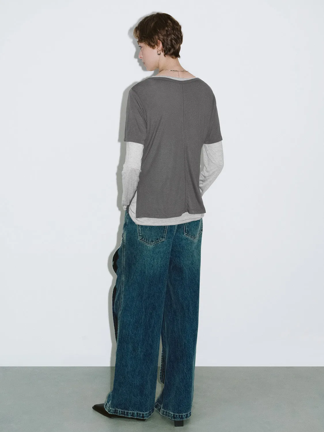 2 In 1 Crew Neck Straight T-Shirt sold by Urban Revivo product image thumbnail 4