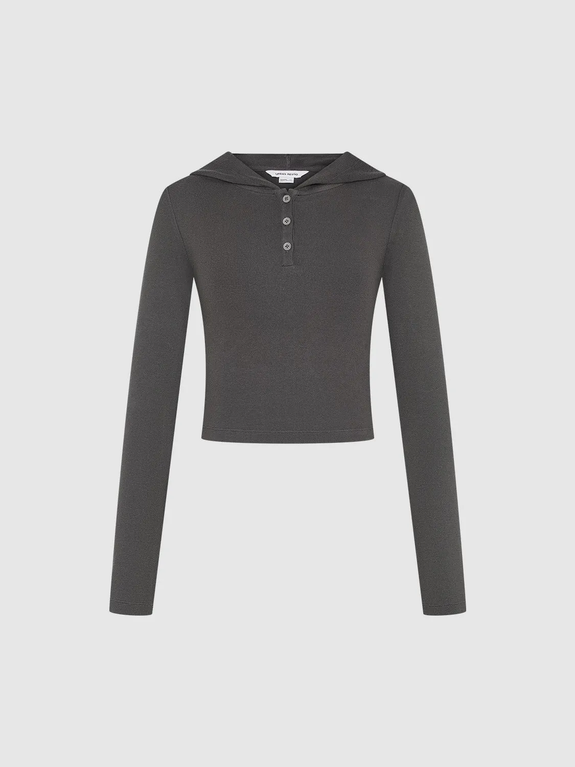 Hooded Skinny T-Shirt sold by Urban Revivo product image thumbnail 2