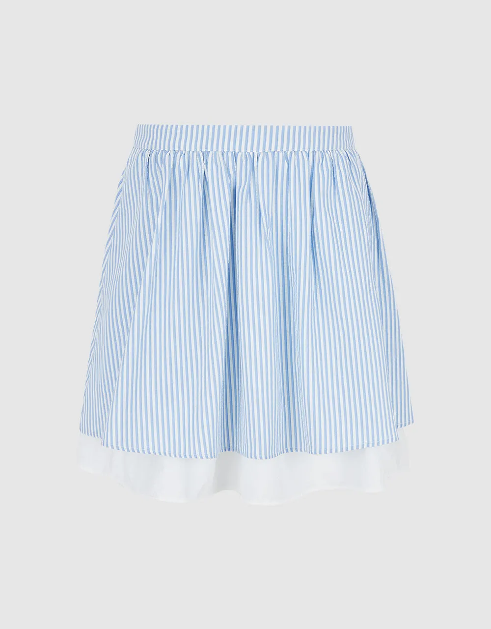 Elastic Waist Striped Mini A-Line Skirt sold by Urban Revivo
