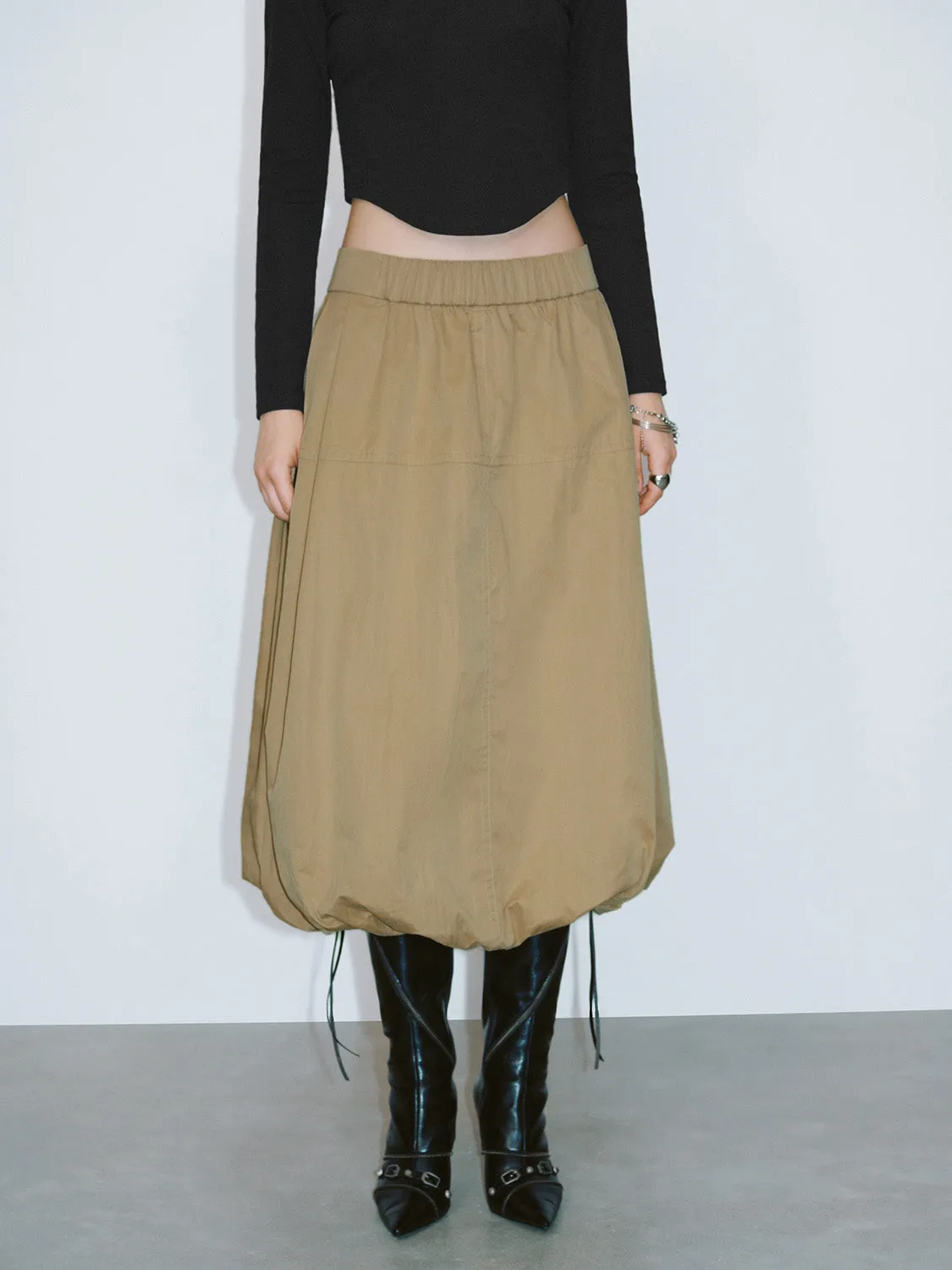 Elastic Waist Midi Balloon Skirt sold by Urban Revivo product image thumbnail 2