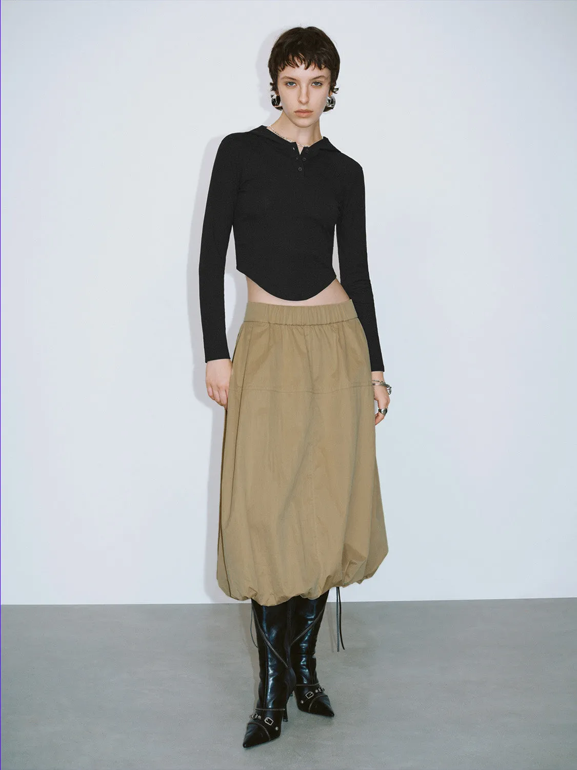 Elastic Waist Midi Balloon Skirt sold by Urban Revivo product image thumbnail 5
