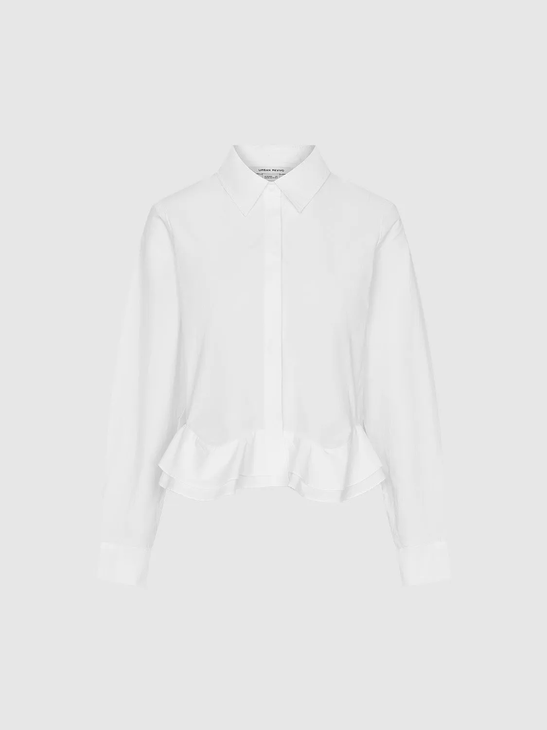 Bubble Hem Straight Shirt sold by Urban Revivo product image thumbnail 2