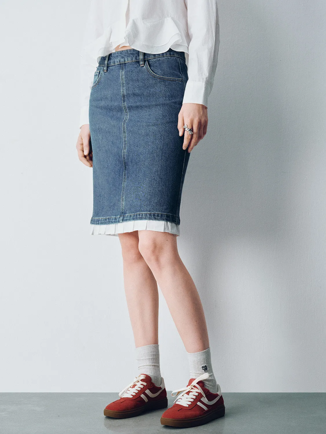 2 In 1 Mini Denim Skirt sold by Urban Revivo product image thumbnail 3