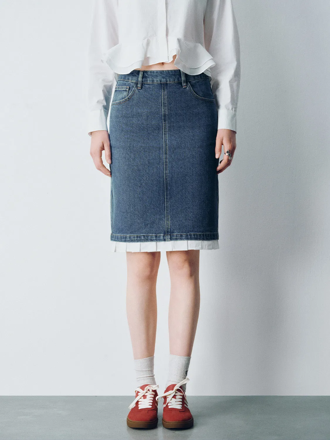 2 In 1 Mini Denim Skirt sold by Urban Revivo product image thumbnail 2