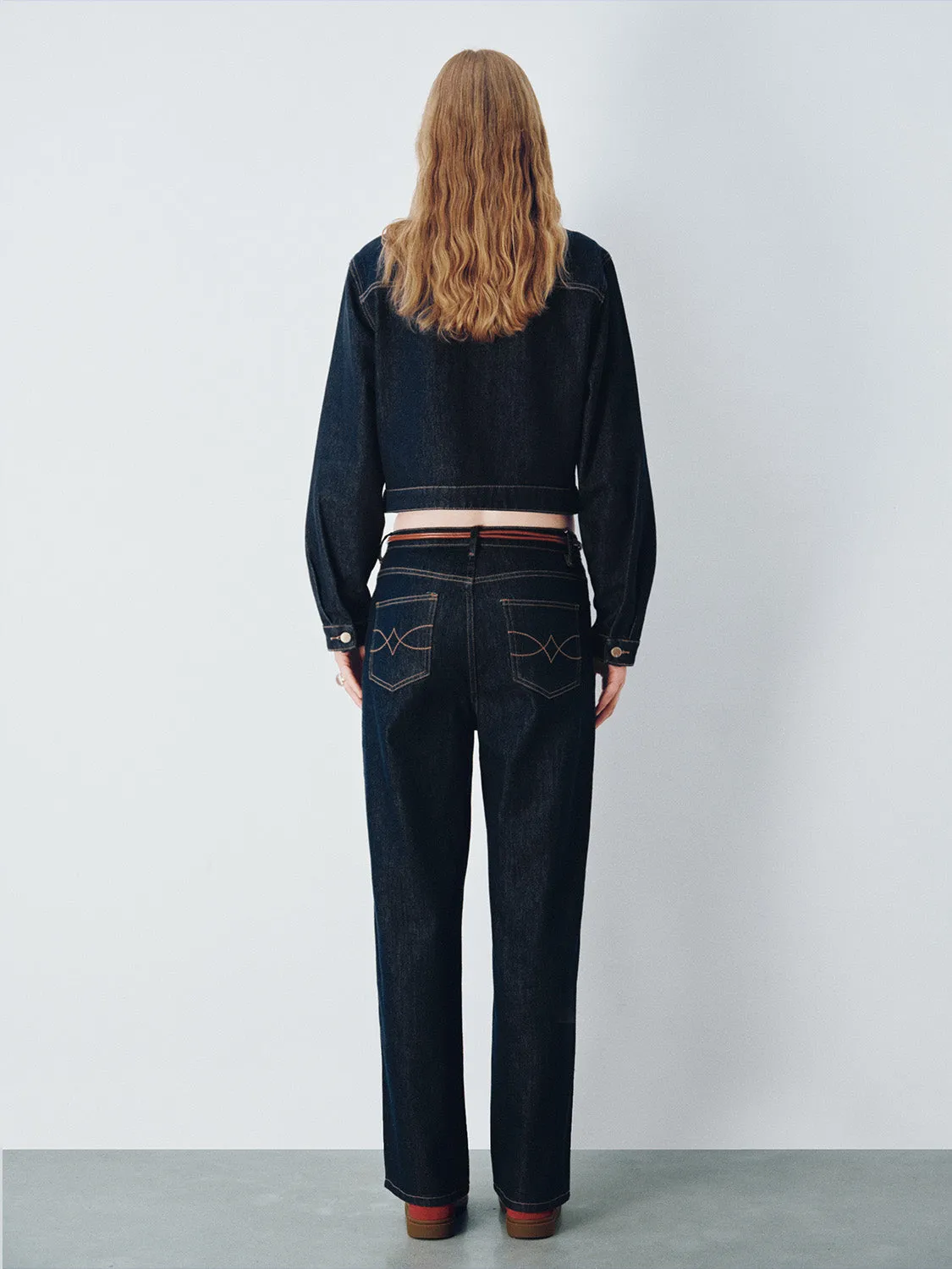 Cropped Loose Denim Shirt sold by Urban Revivo product image thumbnail 4