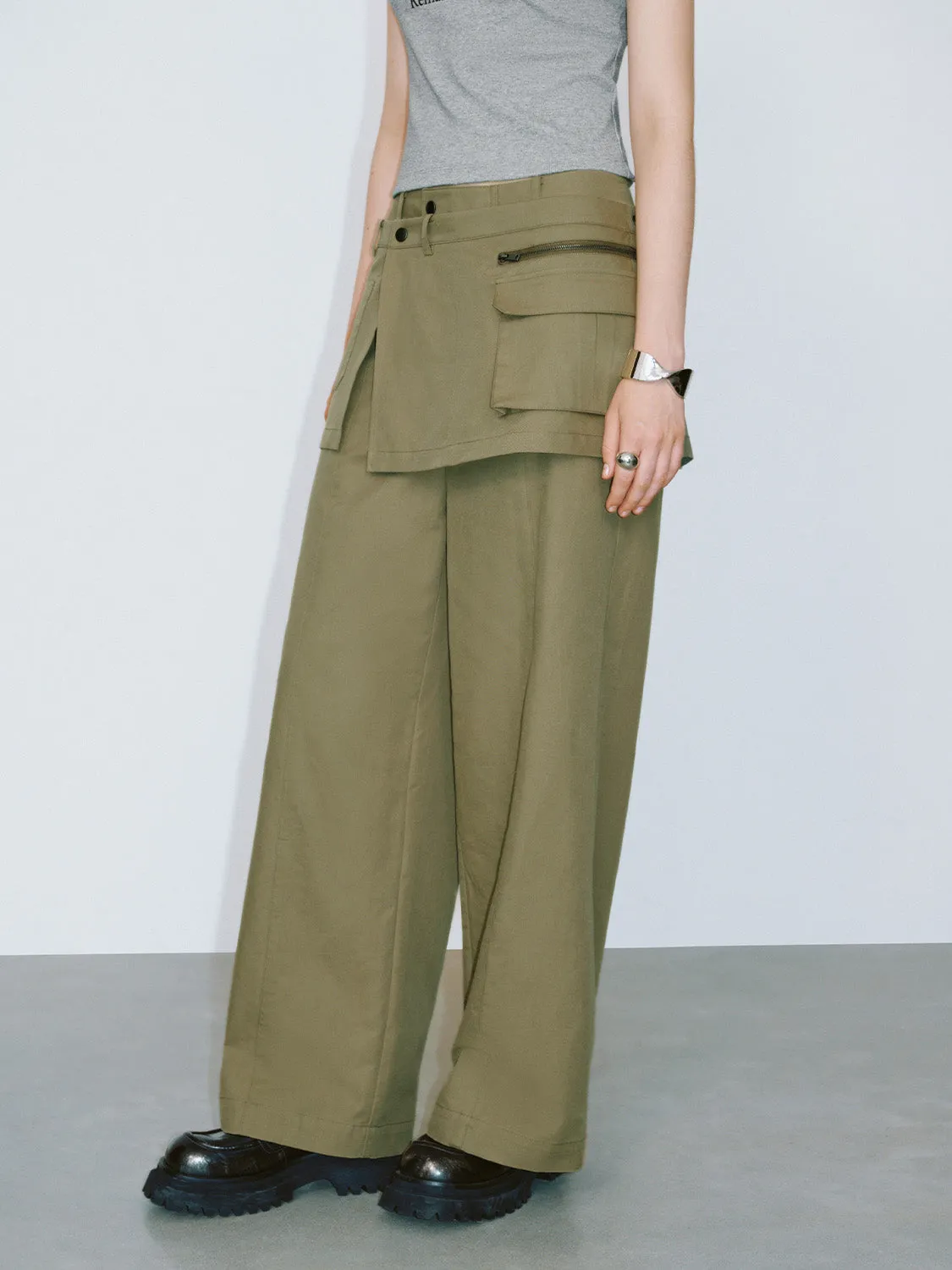 2 In 1 Wide-Leg Pants sold by Urban Revivo product image thumbnail 3