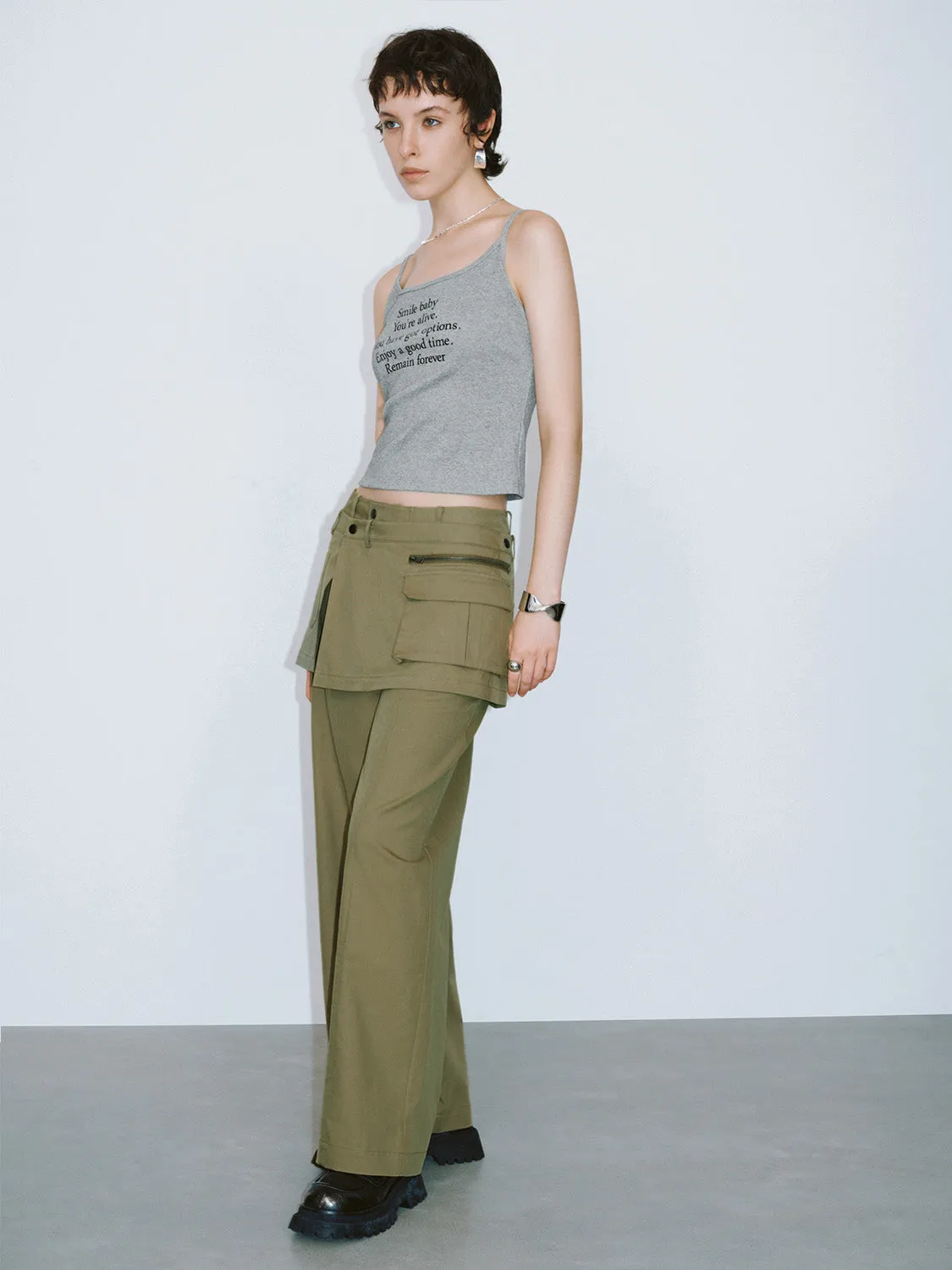 2 In 1 Wide-Leg Pants sold by Urban Revivo product image thumbnail 5