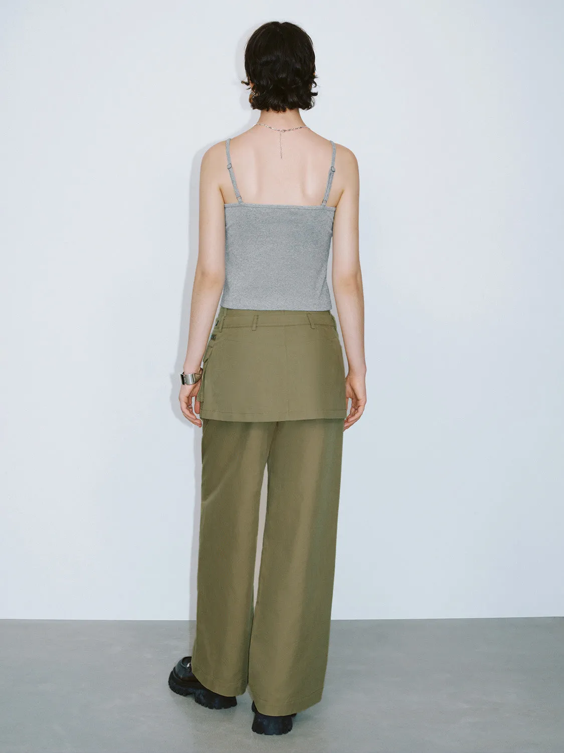 2 In 1 Wide-Leg Pants sold by Urban Revivo product image thumbnail 4