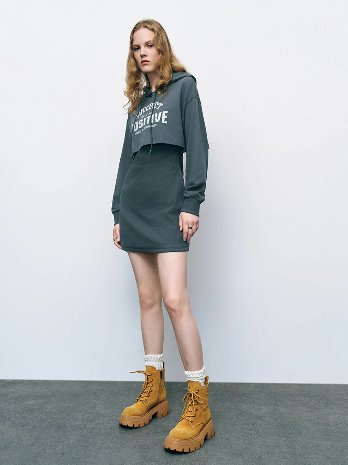 Printed Hooded Skinny Dress sold by Urban Revivo product image thumbnail 5