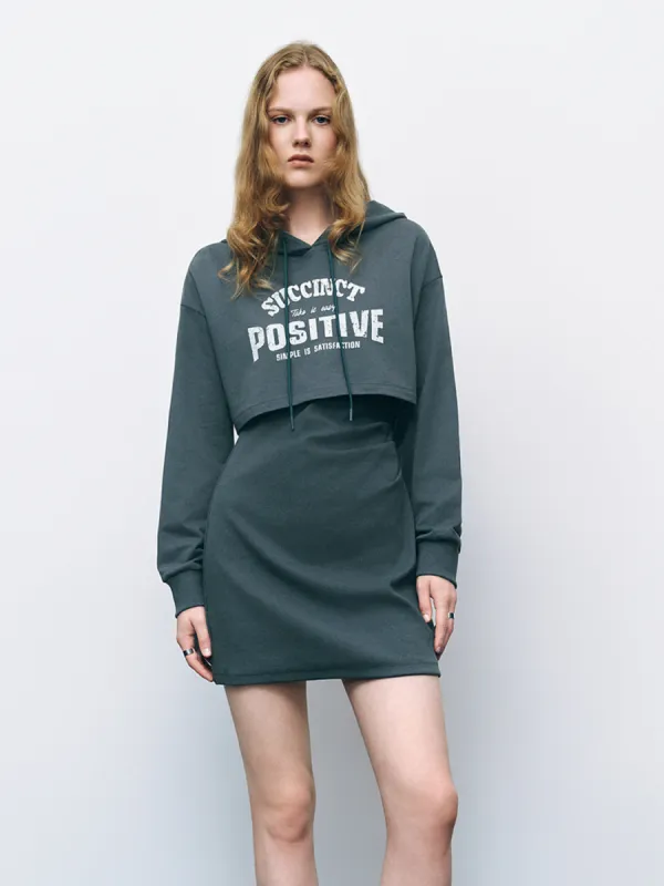 Printed Hooded Skinny Dress sold by Urban Revivo