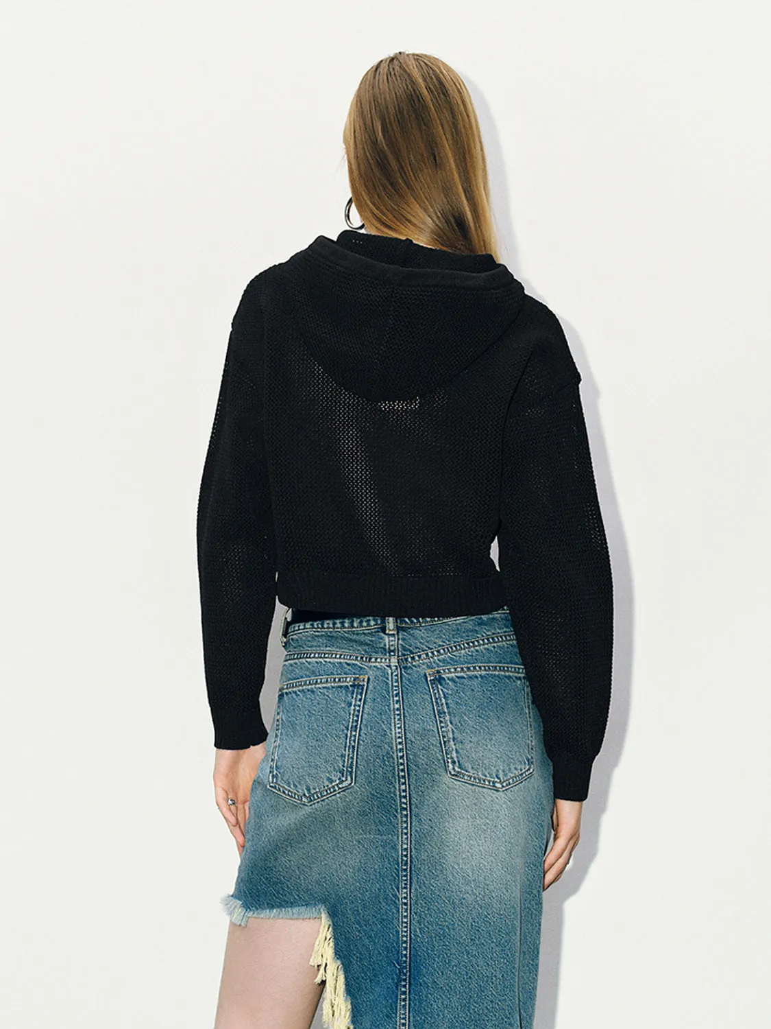 Hooded Straight Knitted T-Shirt sold by Urban Revivo product image thumbnail 3