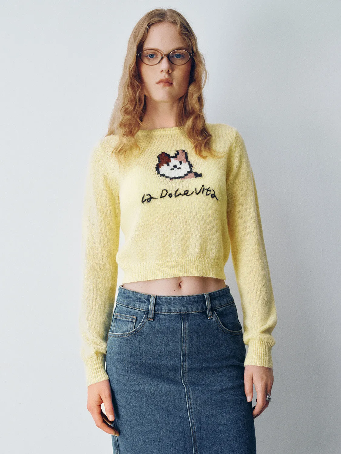 Pixel Cat Printed Knitted T-Shirt sold by Urban Revivo