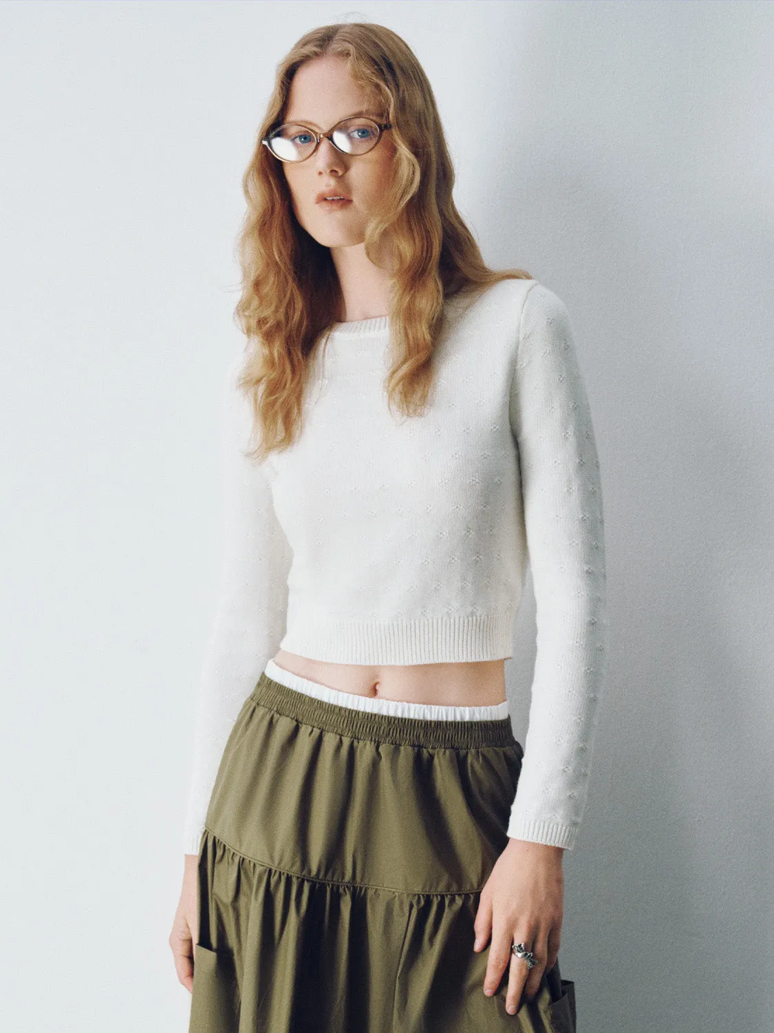 Crew Neck Knitted T-Shirt sold by Urban Revivo product image thumbnail 3