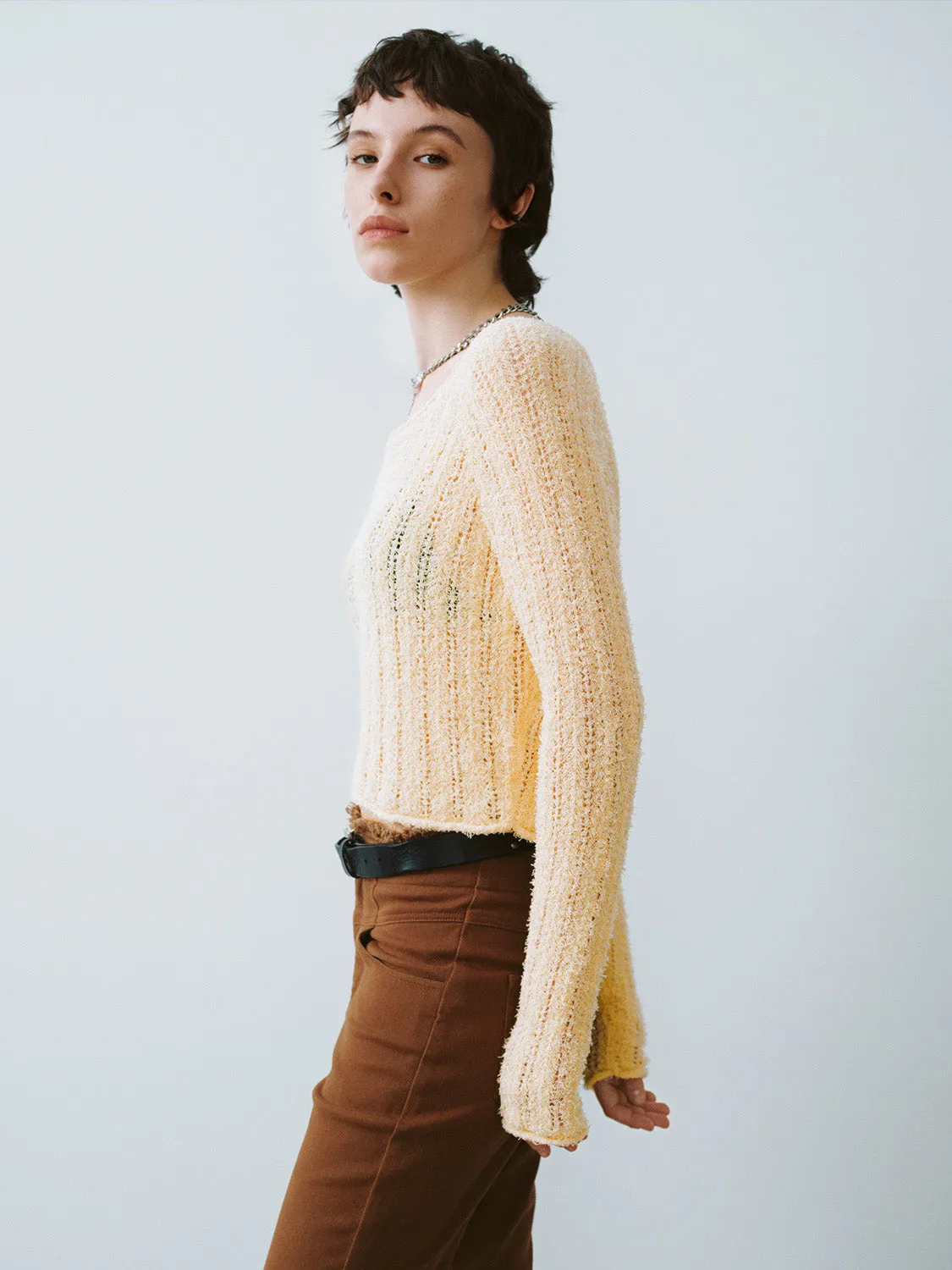 Crew Neck Knitted T-Shirt sold by Urban Revivo product image thumbnail 3