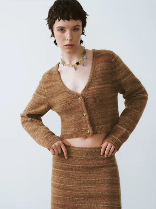 V-Neck Knitted Cardigan sold by Urban Revivo