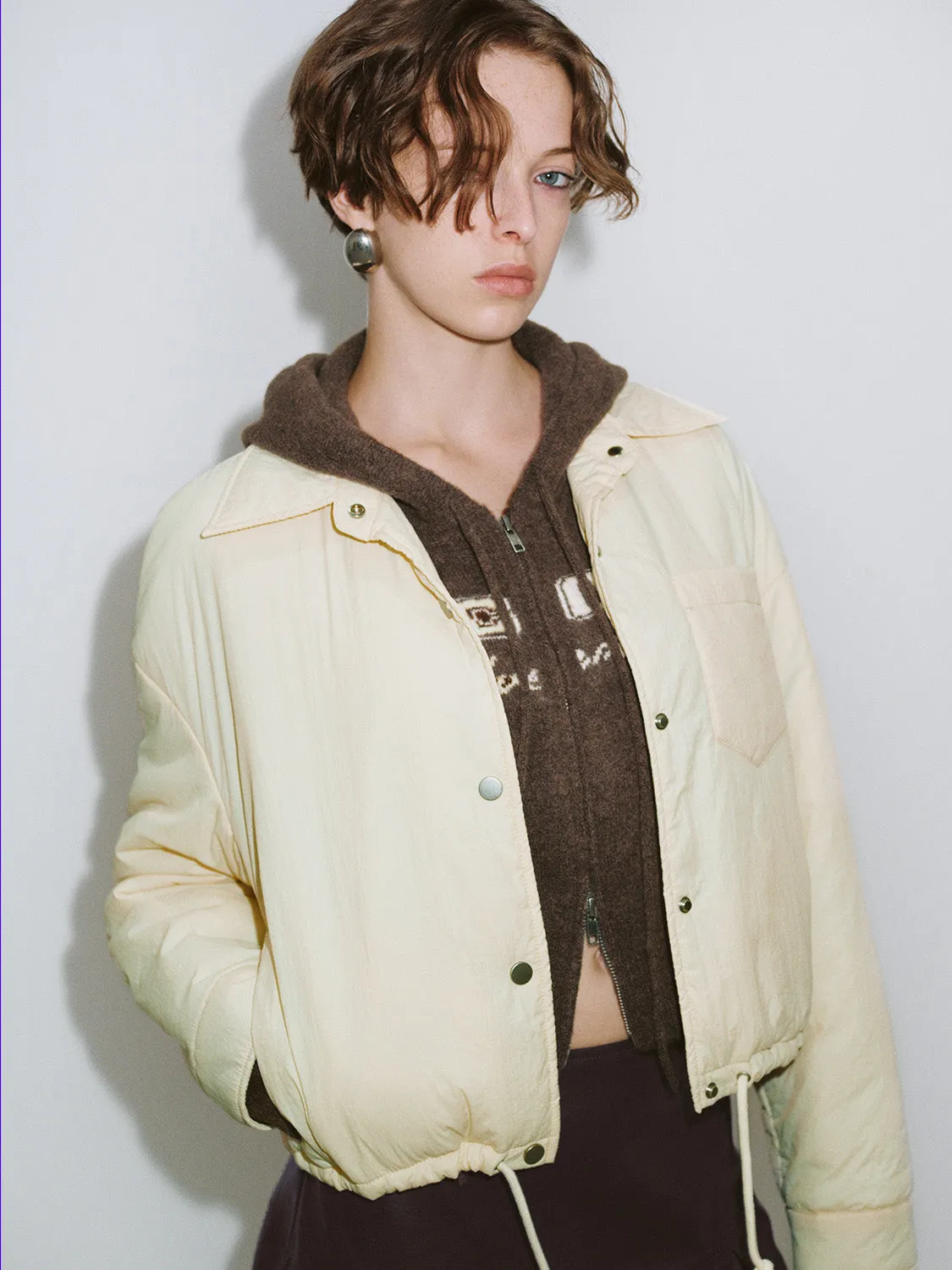 Press Button Loose Padded Coat sold by Urban Revivo product image thumbnail 3