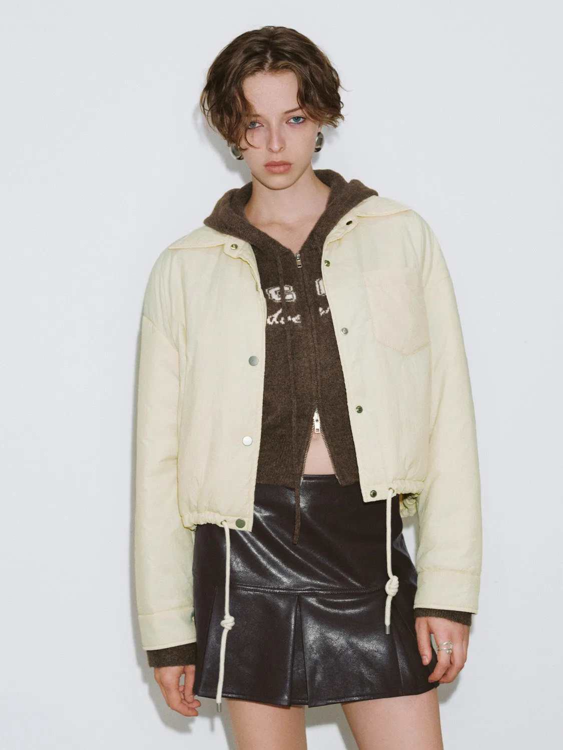 Press Button Loose Padded Coat sold by Urban Revivo