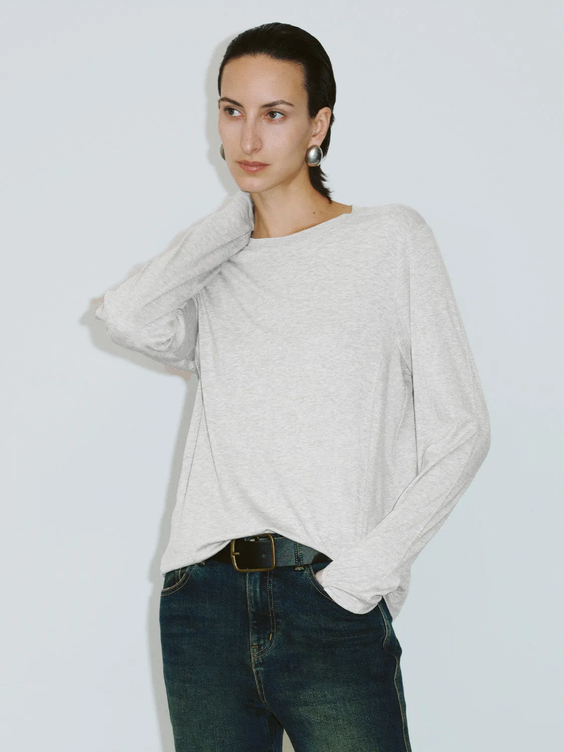 Crew Neck Striaght T-Shirt sold by Urban Revivo