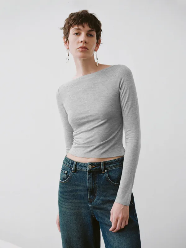 Boat Neck Skinny T-Shirt sold by Urban Revivo