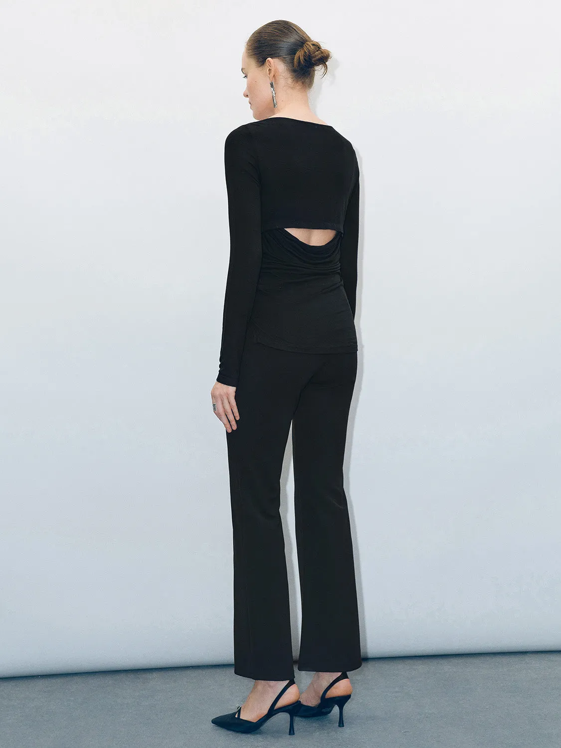 Asymmetric Neck Skinny T-Shirt sold by Urban Revivo product image thumbnail 2