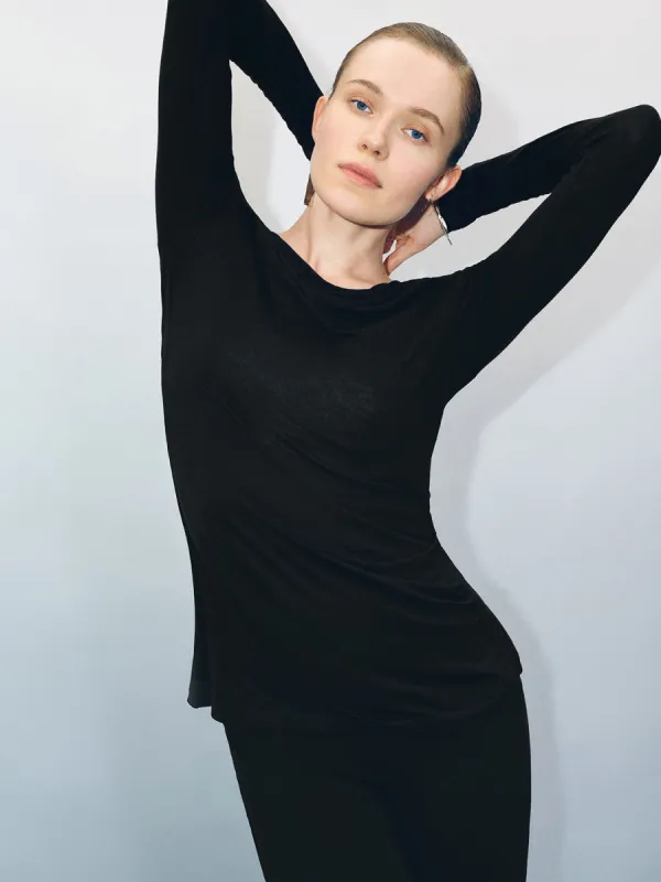 Asymmetric Neck Skinny T-Shirt sold by Urban Revivo