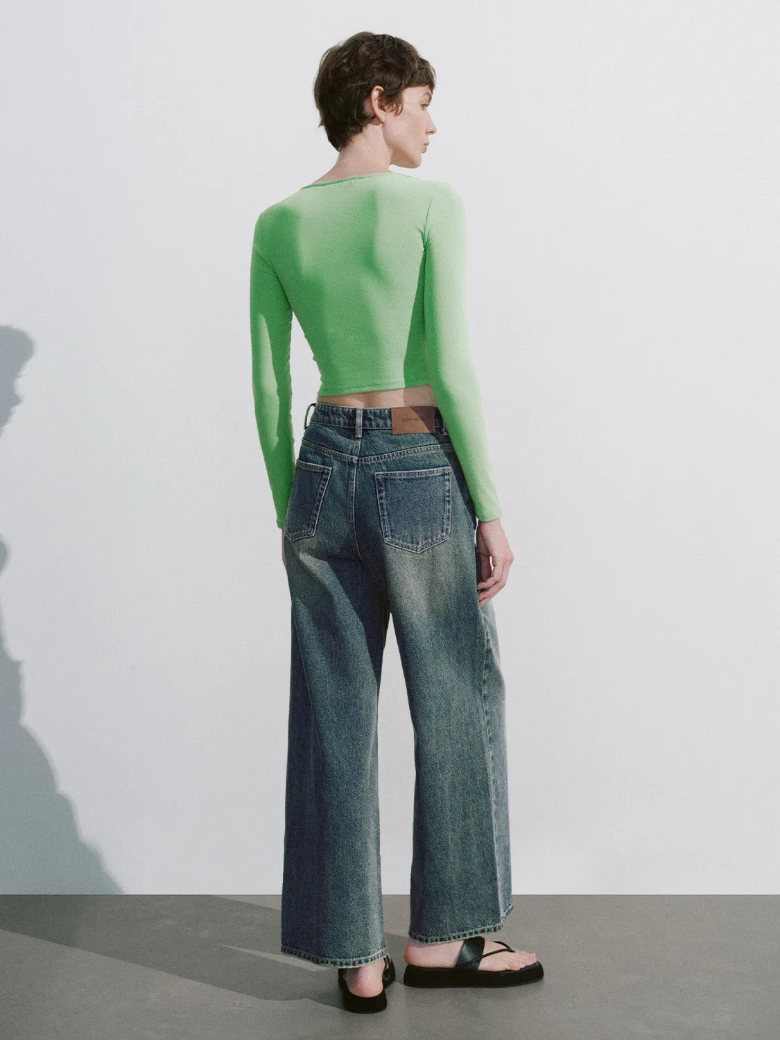 Wide-Leg Jeans sold by Urban Revivo product image thumbnail 4