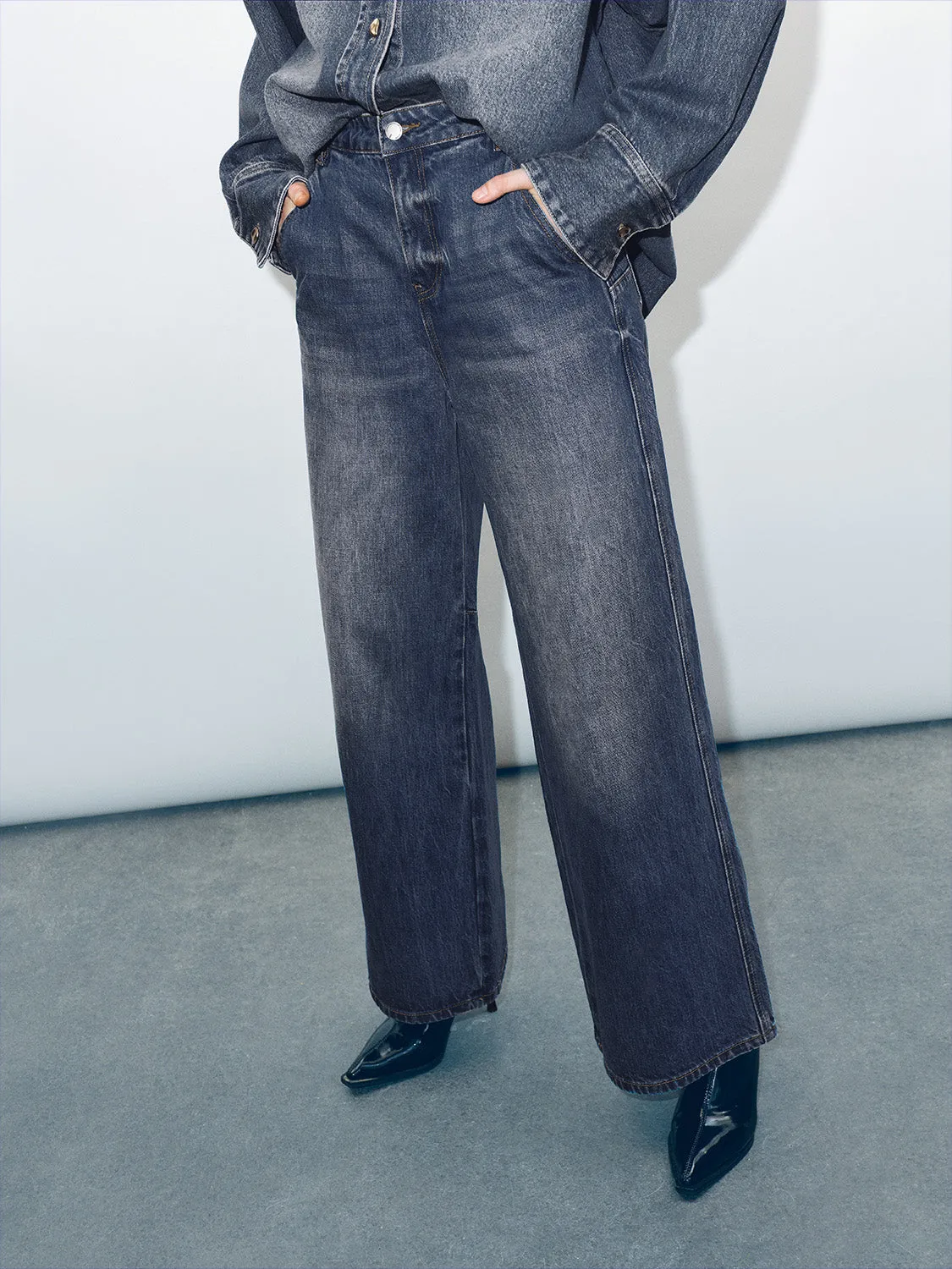 Wide-Leg Jeans sold by Urban Revivo product image thumbnail 3
