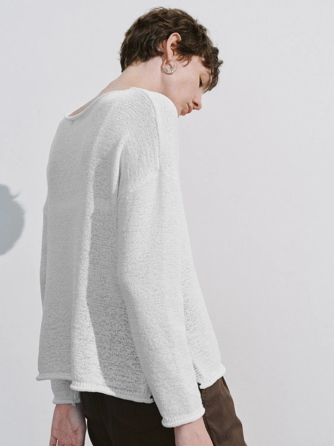 Crew Neck Loose Knitted T-Shirt sold by Urban Revivo product image thumbnail 3